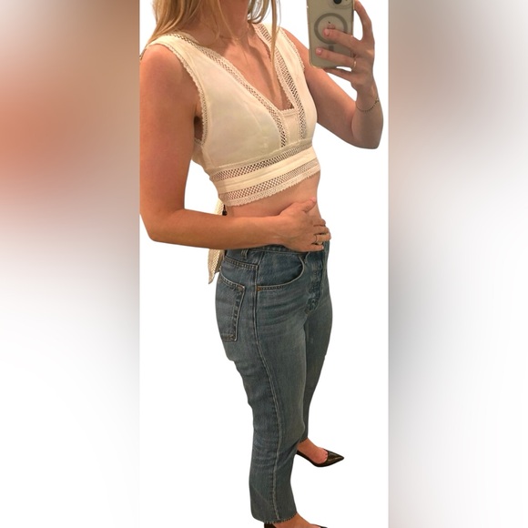 NWT Reiss Ivy Lace Crop top size 4 - Picture 2 of 12